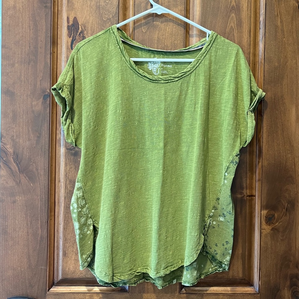 Pilcrow Washed Tee in Green Size XS